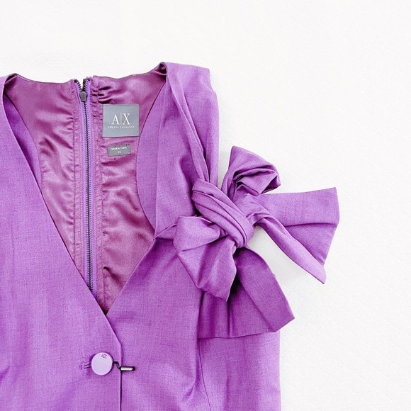 Armani Exchange Purple Vest Bow Detailing SZXS NWT - Picture 5 of 9